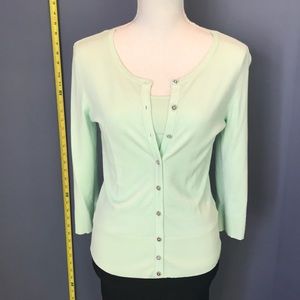 WHBM small Seafoam green cardigan